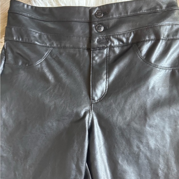 BBJ Los Angeles Black Faux Leather Lined pants 11 - Picture 3 of 5